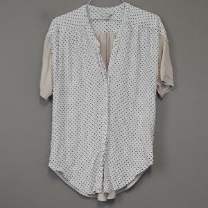 Anthropologie Porridge Polka Dot Button Up Top
